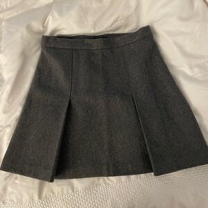 Talula grey wool felted pleated skirt